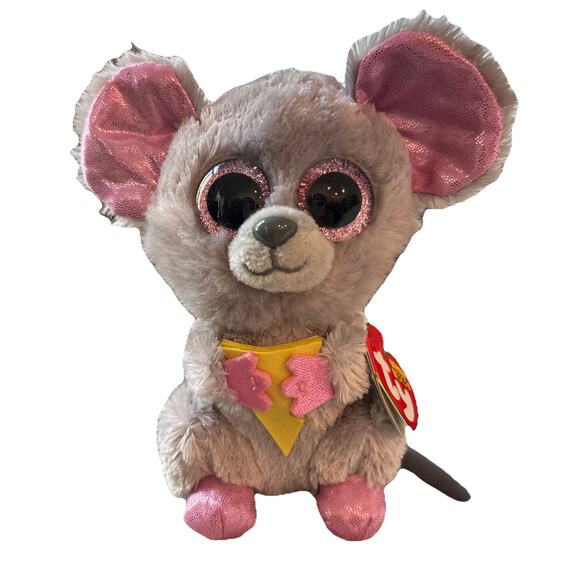 New Ty Beanie Boos - SQUEAKER the Mouse (6 Inch) Plush Stuffed Animal Toy - Picture 1 of 4